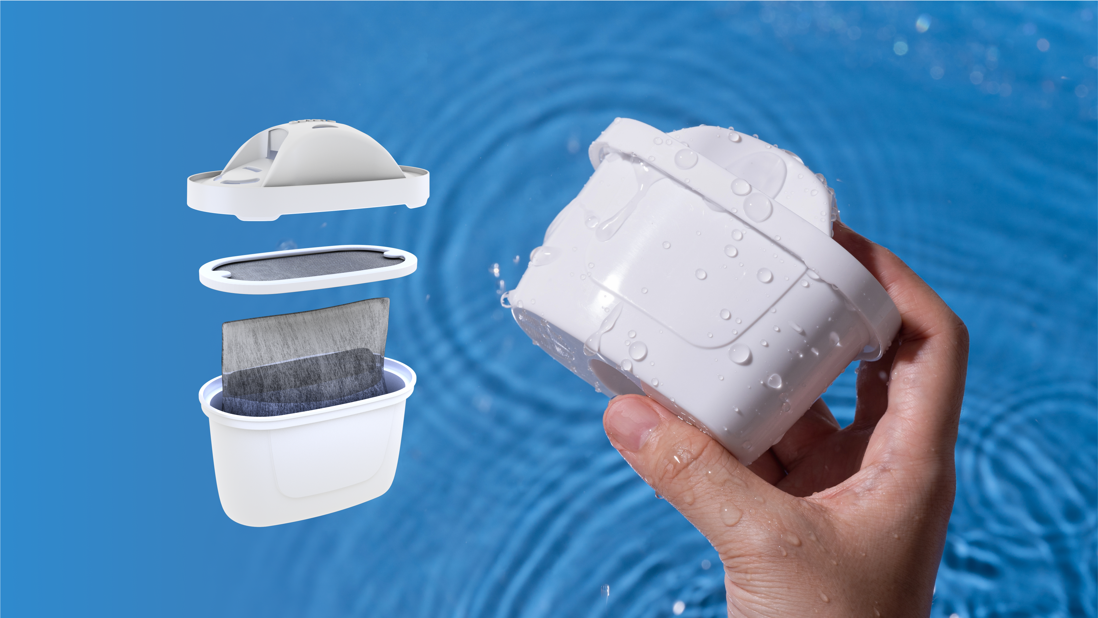 [ブリタ互換フィルター]プラスチックゼロ！繰り返し使える浄水フィルターDotore