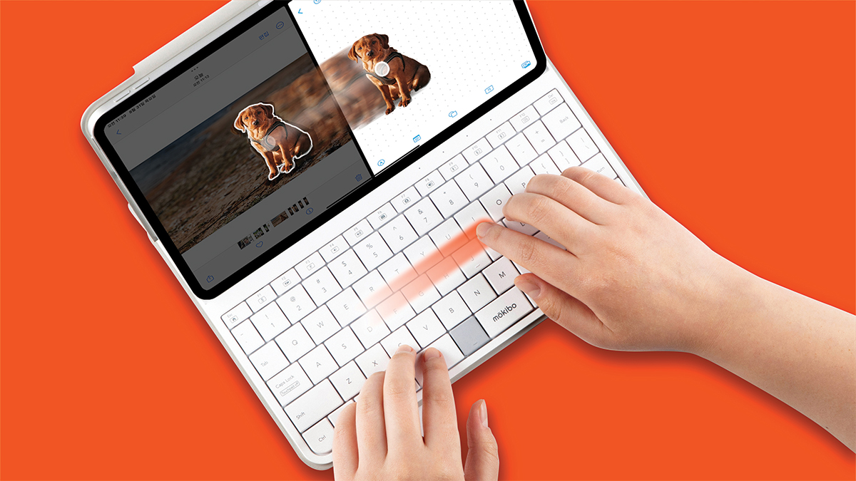 [글로벌23억] 보이지 않는 터치패드! 모키보 퓨전키보드 화이트 에디션!