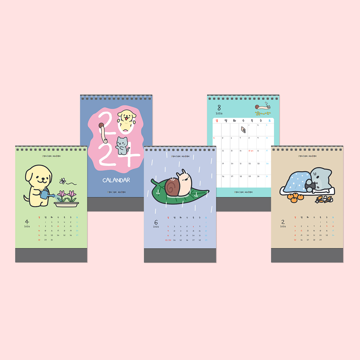 <2024年カレンダー発売> かわいい金ダンギー、銀ニャン、ドンピンと1年を共に！