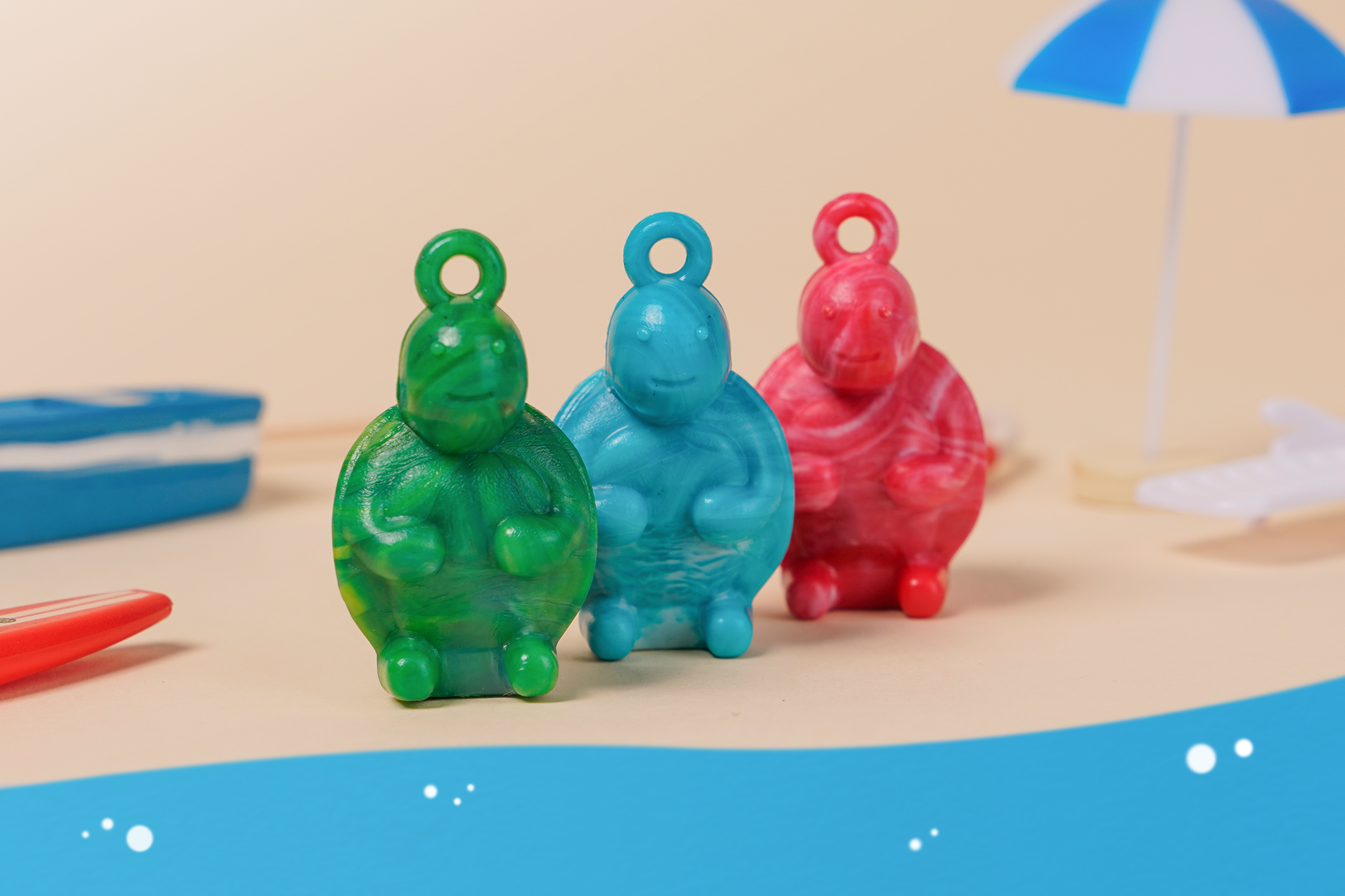 PET병 뚜껑을 녹여 만든 개성 만점 캐릭터 <와우거북 키링 & 홀더>