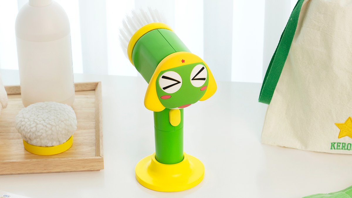 [케로로 공식 굿즈] 케로로 전동 솔+앞치마+파우치 스페셜 공식 굿즈!