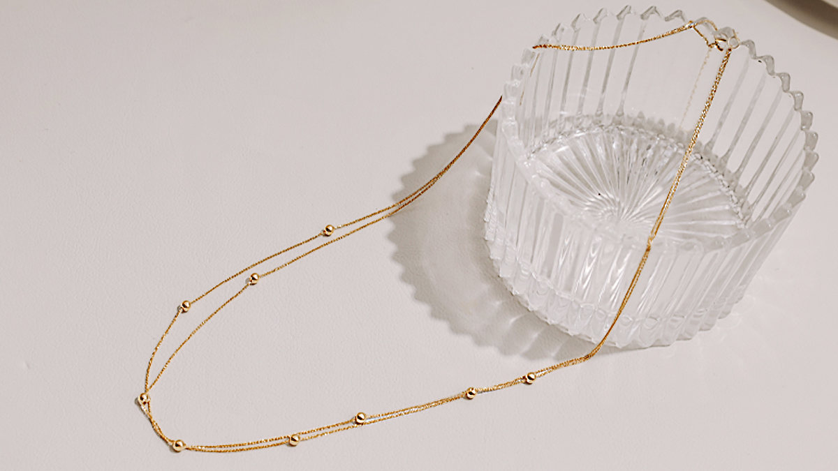 【18k项链】十万元后期性价比双金球项链，年末圣诞礼物首选