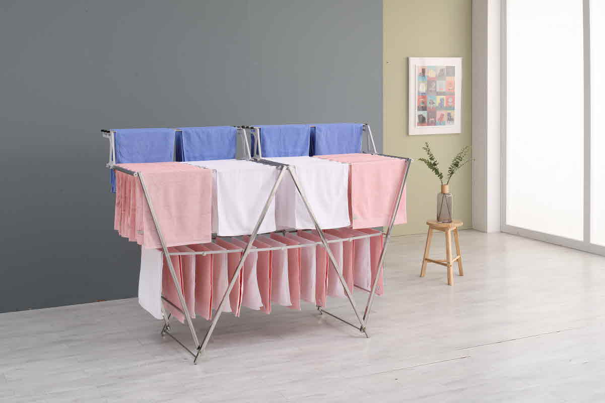 Holds 52 towels! Triple your drying space! The drying rack revolution returns in multiple sizes!