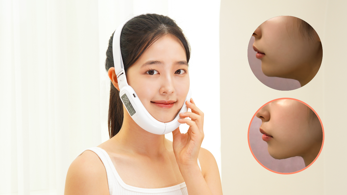[하루 15분] 윤곽주사 필요없는 선명한 턱 라인, EMS 페이스 밴드 