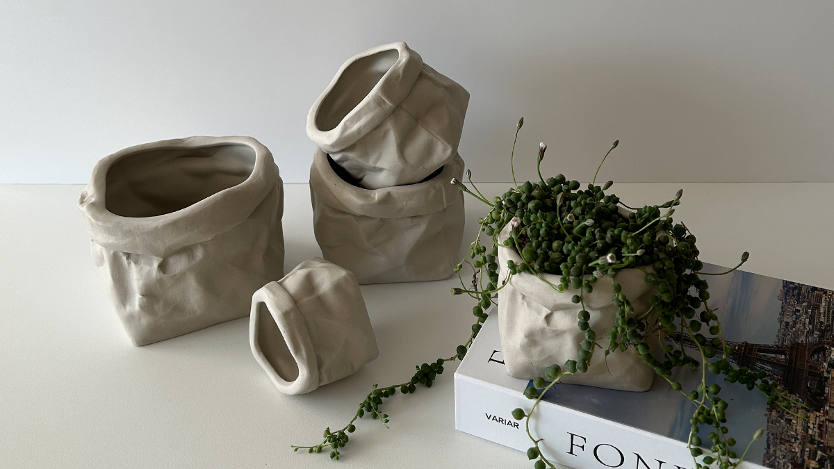 [Plant Lover’s Pick] 5-Piece Paper Texture Paper Pot & Succulent Planter Kit