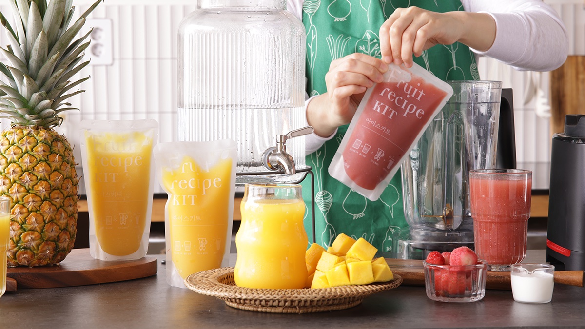 단 30초면 프리미엄 과일 주스가 뚝딱! 누적 판매 100만팩 아이스키트