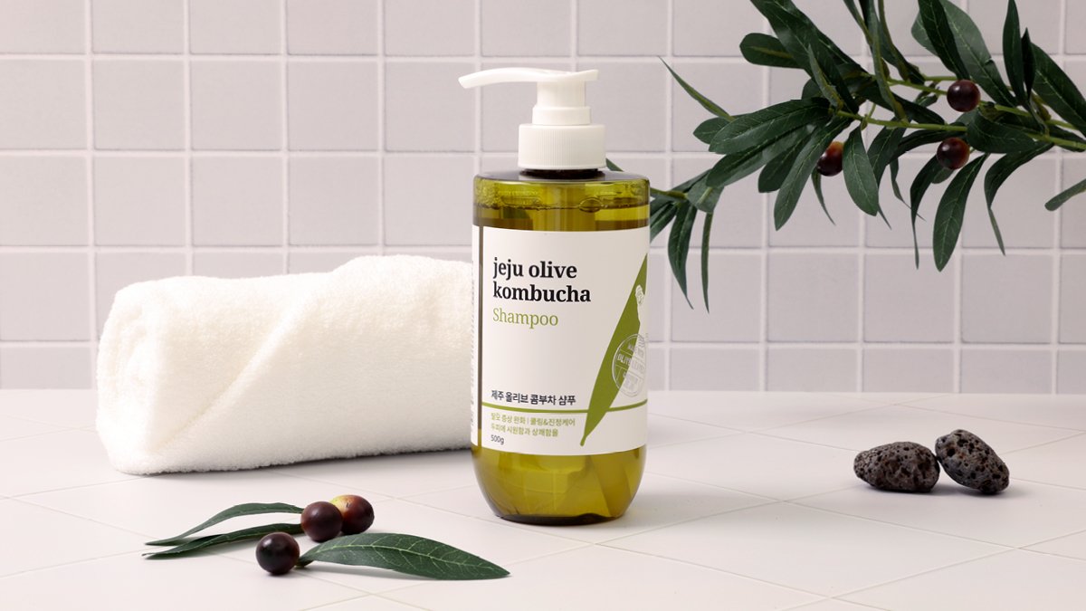 Scalp tension lifted with olive! Jeju Olive Kombucha Shampoo’s hair loss care solution!