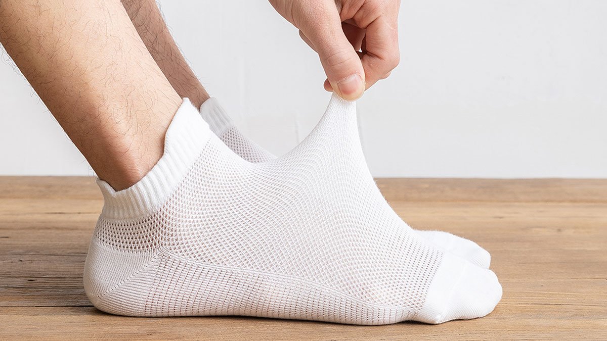 男士专用【网眼面料】短筒袜，柔软高弹纯棉袜