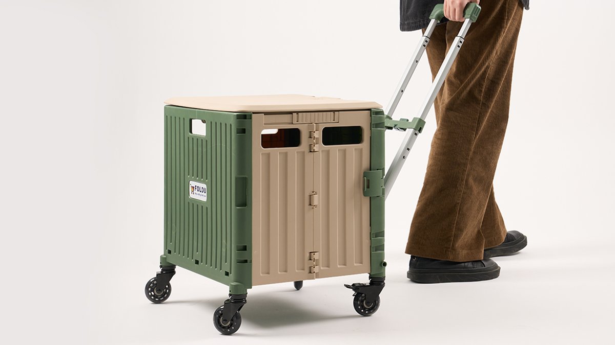 [굴리는 손 맛 제대로] 롤러블레이드 바퀴 탑재! 폴딩+틸팅 만능 카트