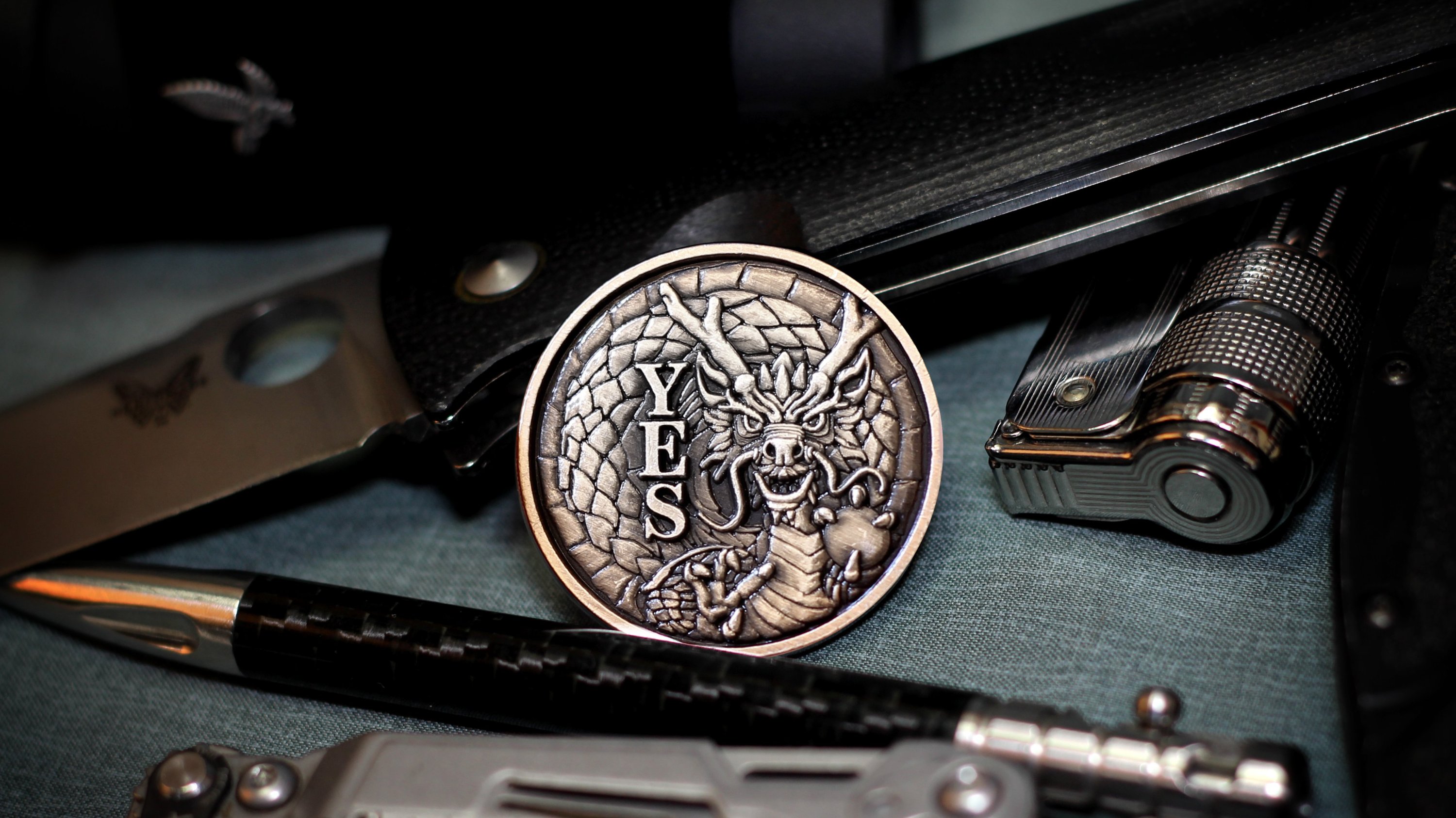 Fate coin infused with the spirit of the Blue Dragon & Dragon