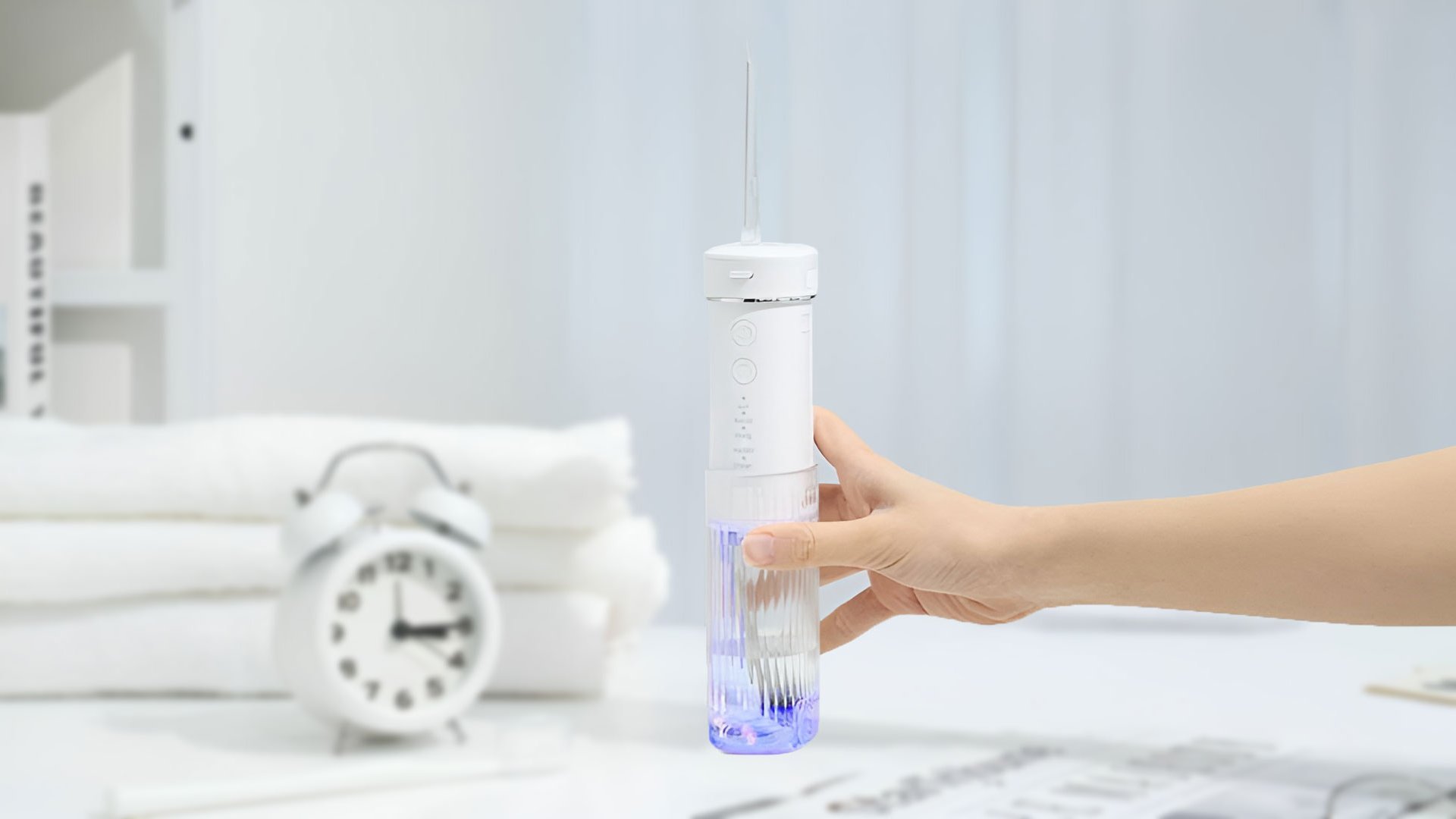 [휴대용 구강세정기]UV 살균으로 더 깨끗하게ㅣ초강력 포켓워시 구강세정기