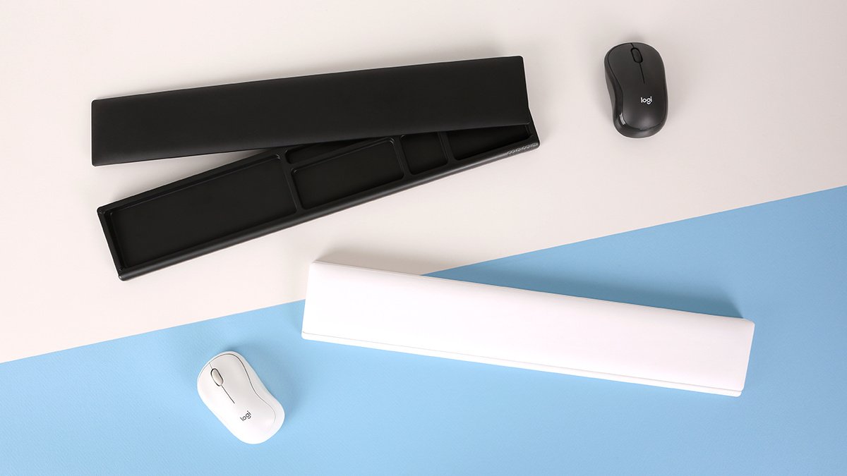 Organize your desk and protect your wrists at once! Storage keyboard wrist rest