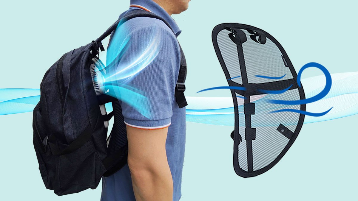 Attach to Your Backpack to Keep Your Back Cool and Comfortable