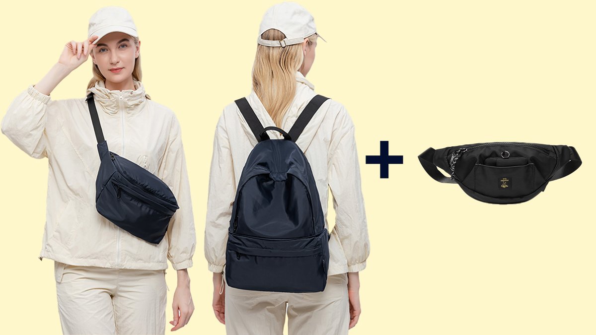 The Perfect Travel Duo for Safety and Convenience! Transformer Backpack + Anti-Theft Hip Bag