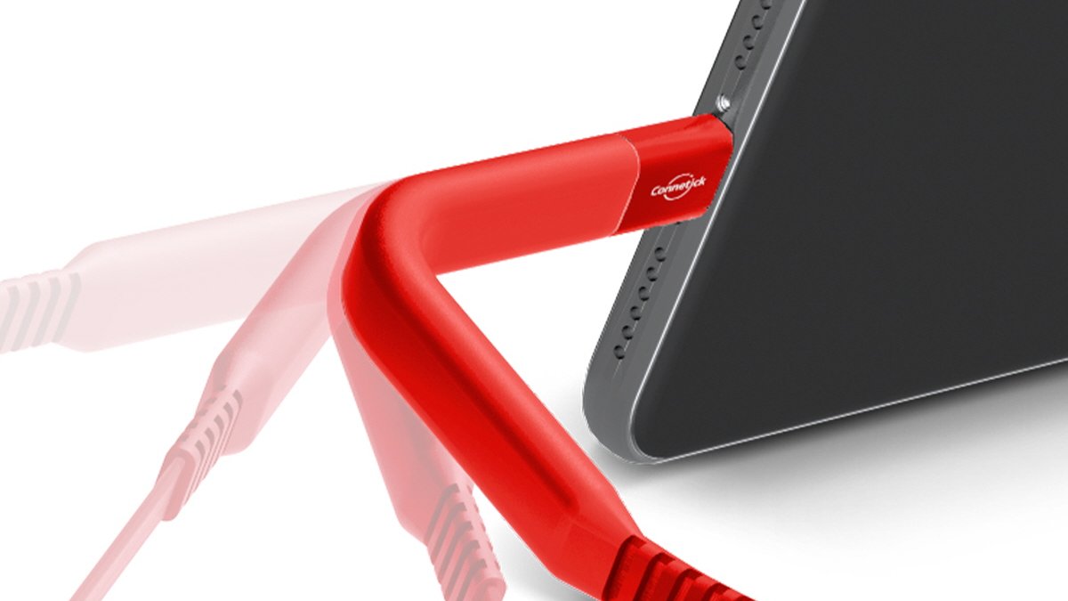 スマホ充電とスタンドが一体に！コネティック スマートケーブル 1+1