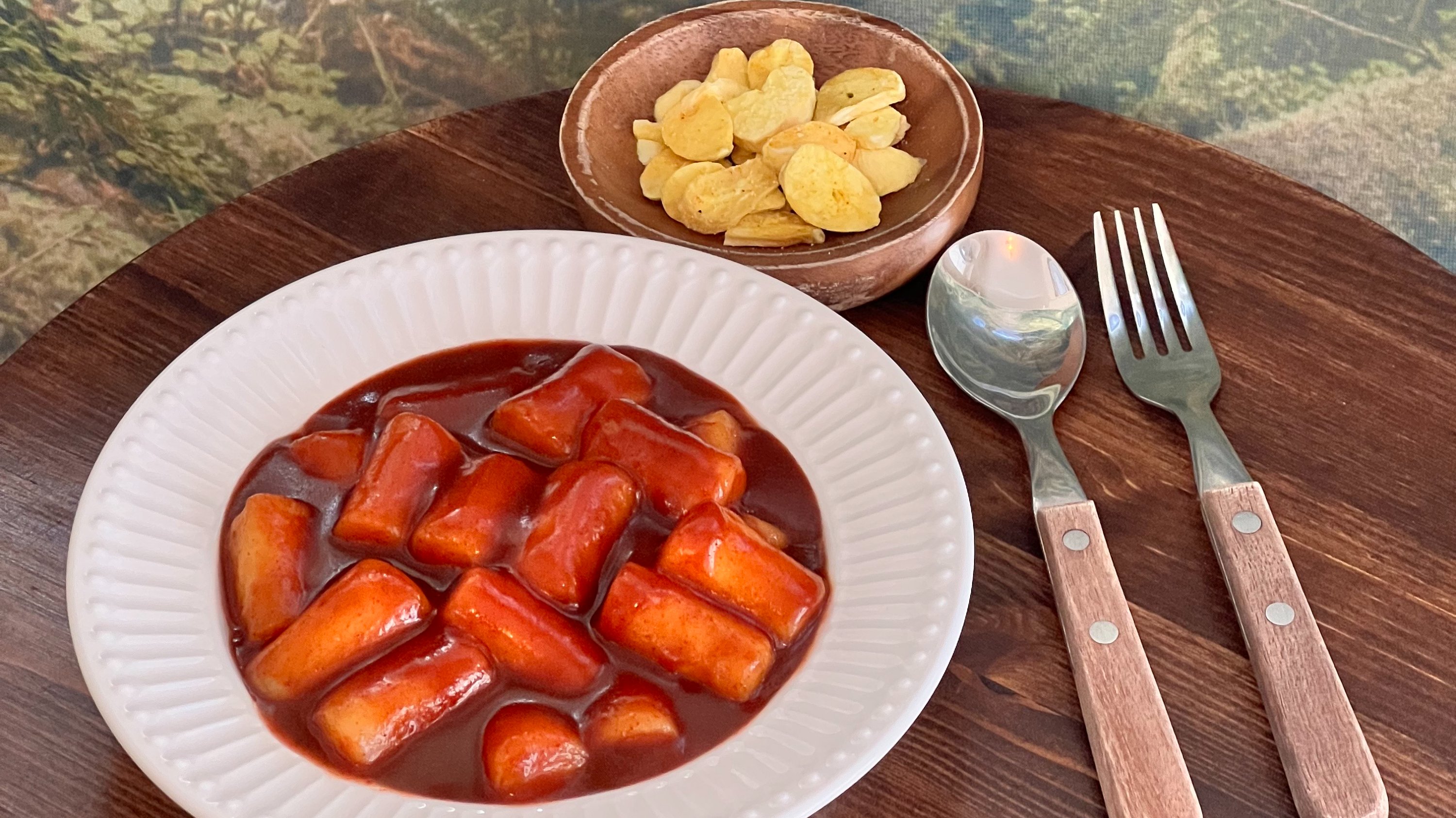 [비건 떡볶이] 두친맛..! 저당소스 매콤달콤 쫄깃바삭! 마늘 떡볶이!!