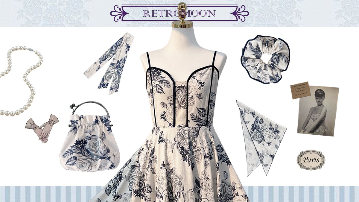 로마의휴일,공주의 신분을 감춘 짜릿한 일탈SET"오드리헵번 원피스+가방"