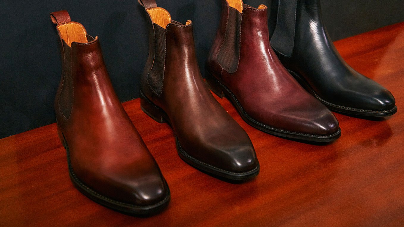 [皇家切尔西靴] 将英伦切尔西靴的经典与意大利帕蒂纳工艺完美融合