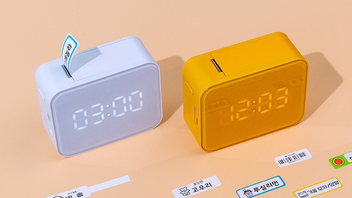 Label printer + clock + timer all in one! Perfect design and function in one smart label printer