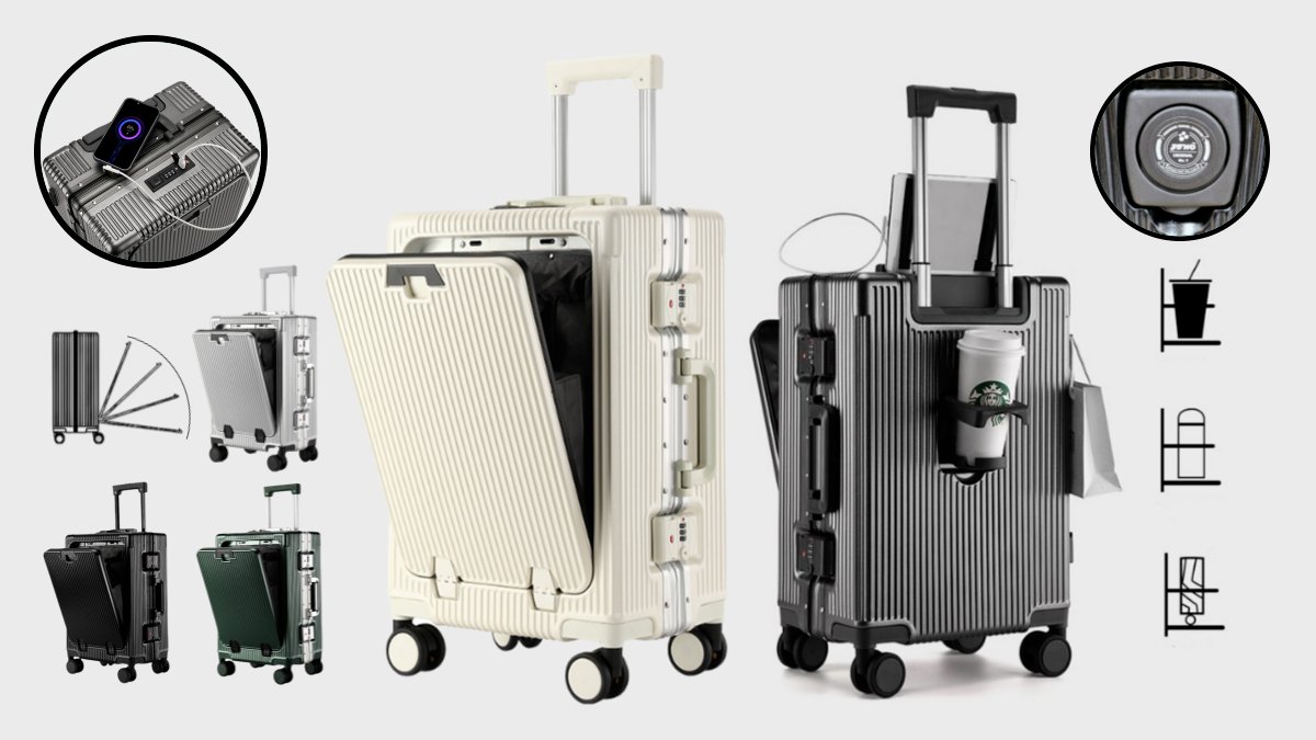 [前袋设计] 德国材质打造，坚固耐用且性价比极高的旅行箱