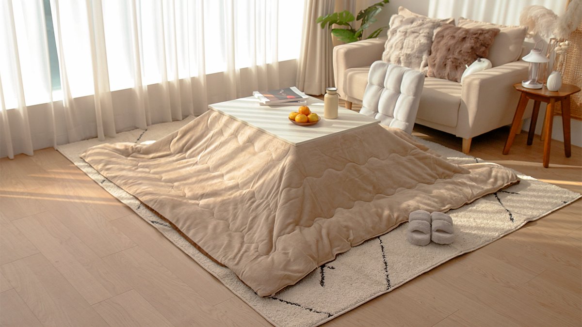 [庆祝Nitori韩国首发]限量50台电暖桌！配备加热器与双面被套可拆卸设计