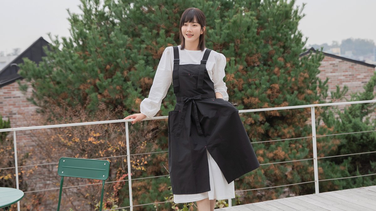 【围裙合身吗？不是连衣裙】版型超美~还能防泼水！