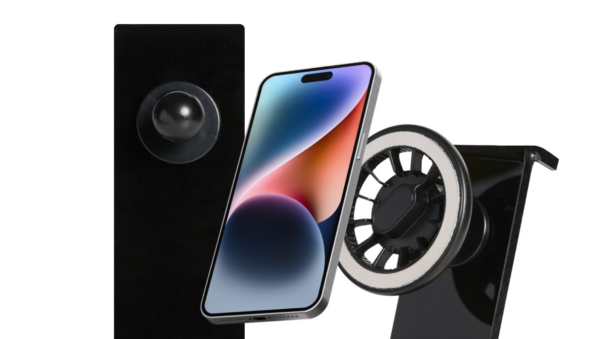 [智能手机车载支架] 简易安装，完美贴合宽屏车载面板！