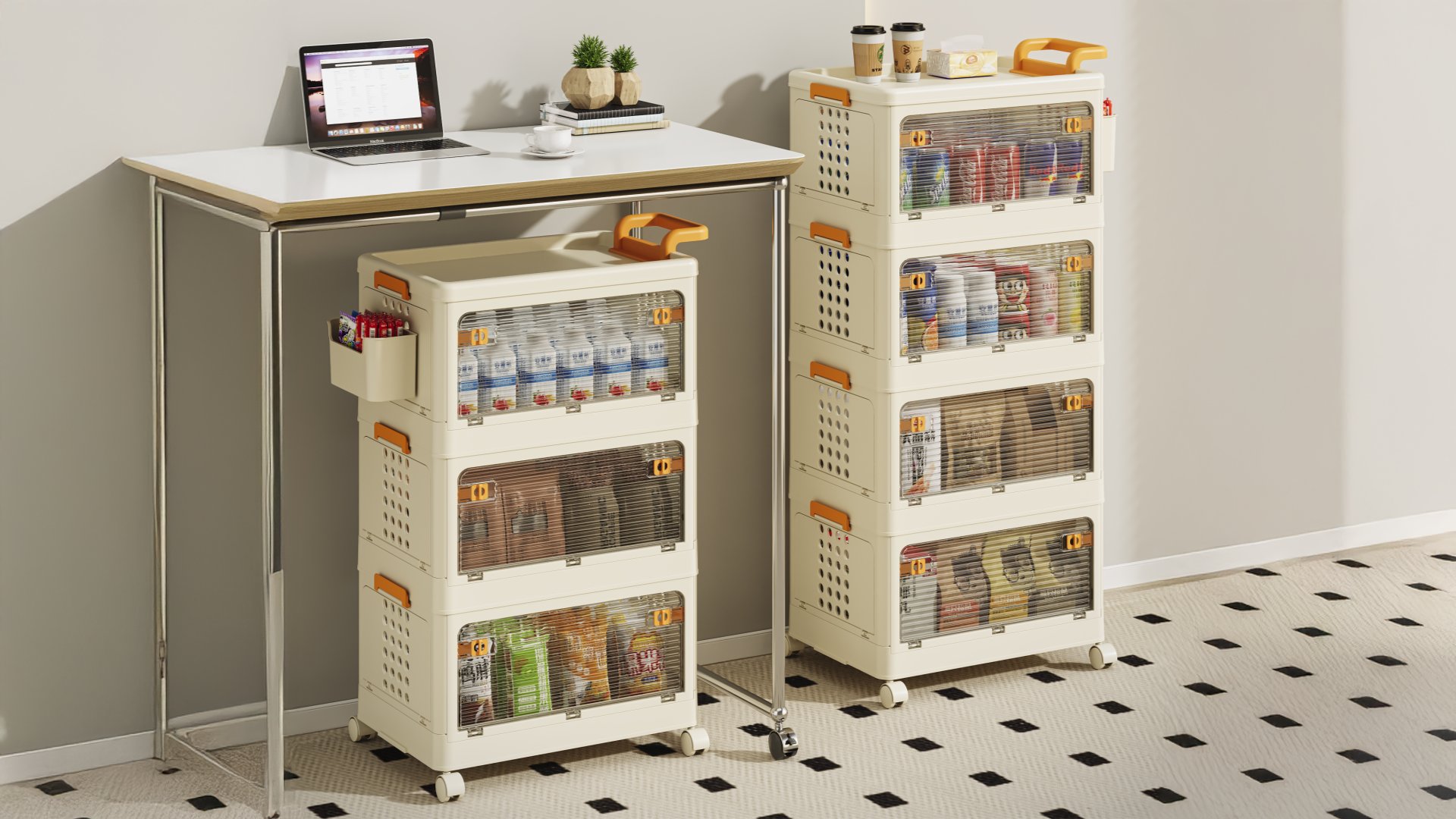 [体验空间变革]透明与便捷融合的折叠收纳柜！