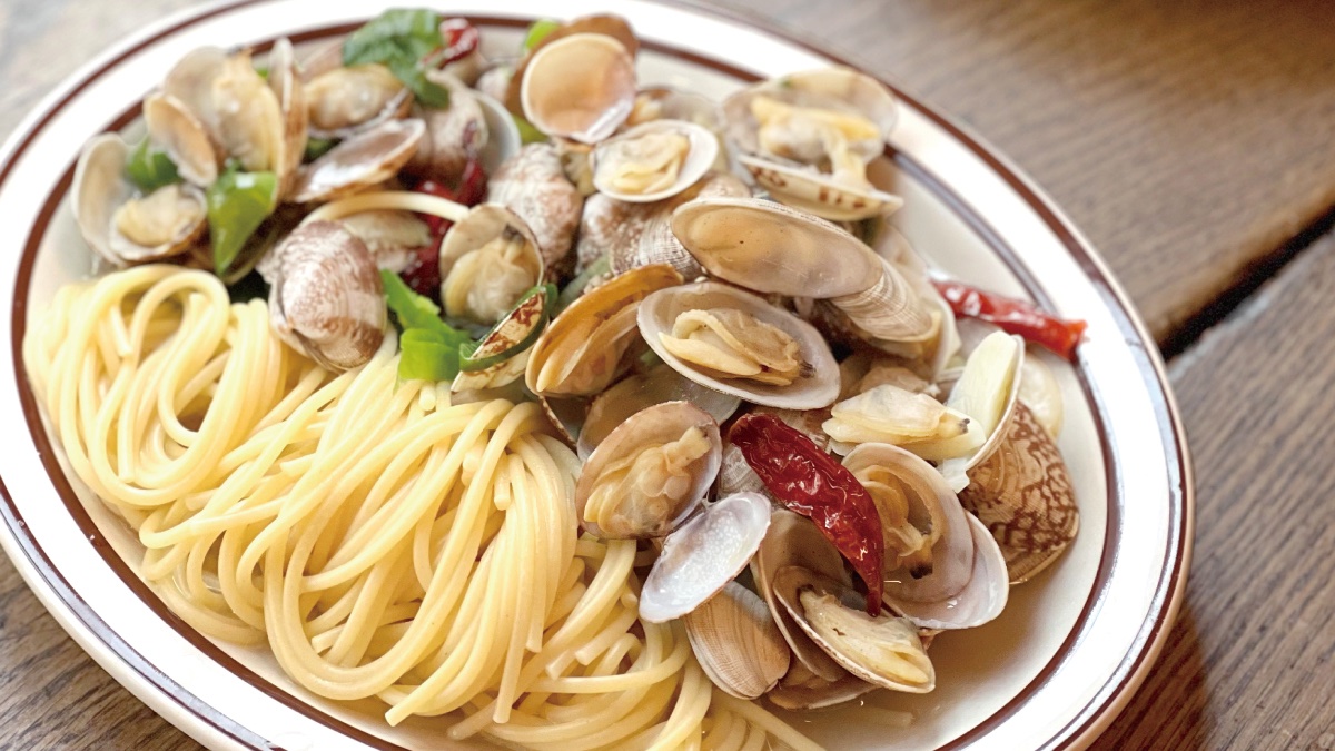 用国产蛤蜊制作的蛤蜊酒蒸意面，居家享受！立享35%优惠！