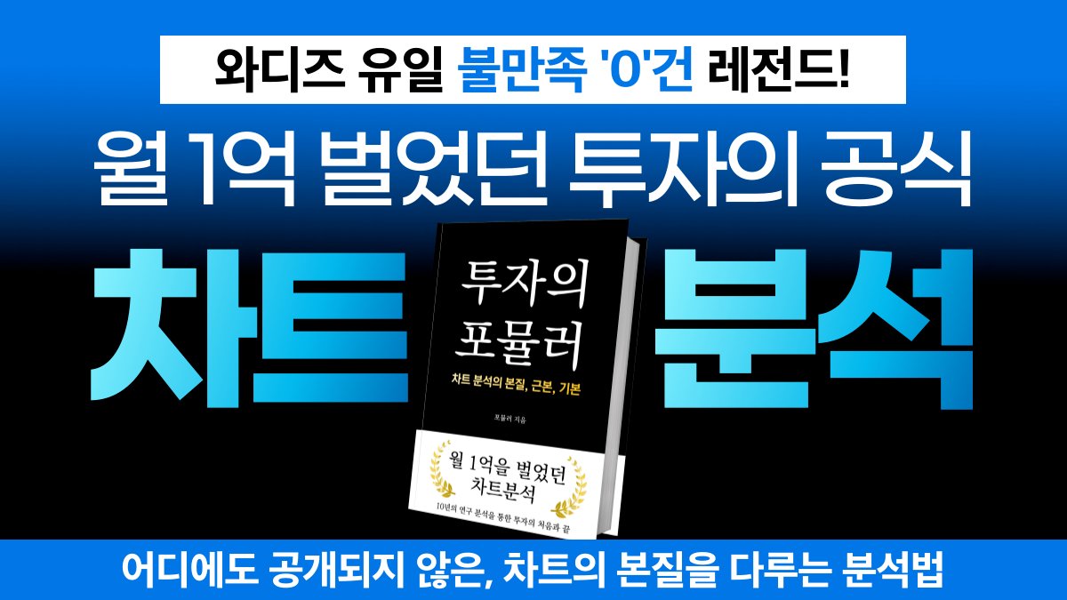 월 1억 수익났던] 모든 투자에 적용되는 차트분석의 끝판왕 by 포뮬러 | wadiz