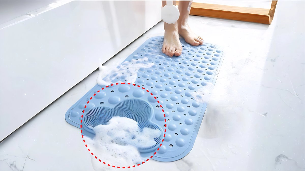 [2-in-1 Bath Mat] Anti-Slip & Foot Massage! 6 Colors & Sizes
