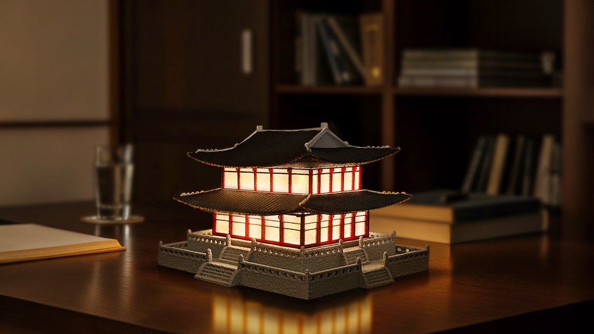 用传统韩纸打造的温暖光芒——勤政殿氛围灯