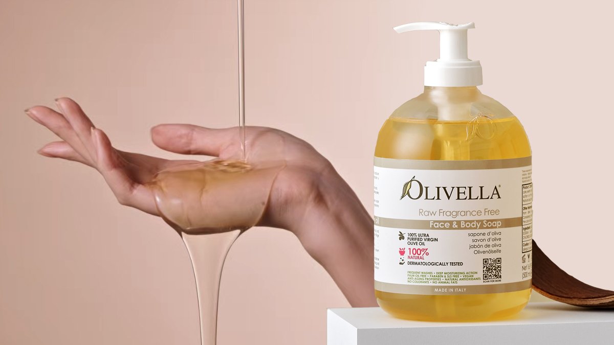 Don’t eat it give it to your skin! Liquid soap made with 100% virgin olive oil