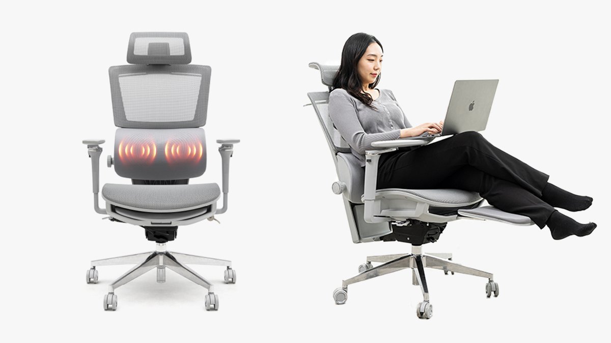嘘！伪装成办公椅，缓解腰部疲劳的多功能按摩椅丨带加热功能