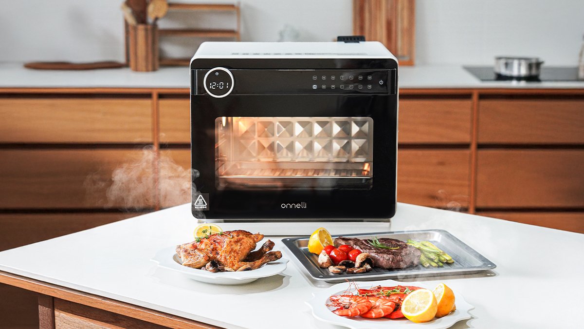 Dual Steam & Power Heating for Crispy Outside Tender Inside | 5th Gen 20L Air Fryer