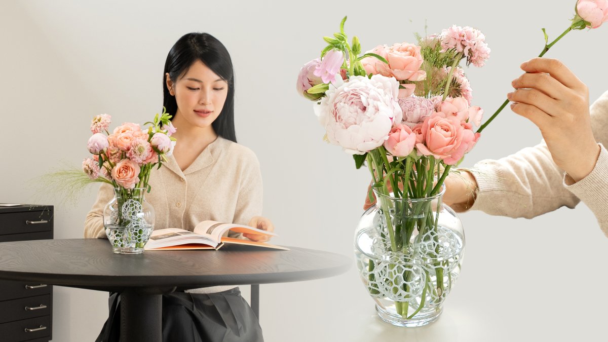 [可生物降解] 无需花泥也能打造浪漫插花效果的花艺夹