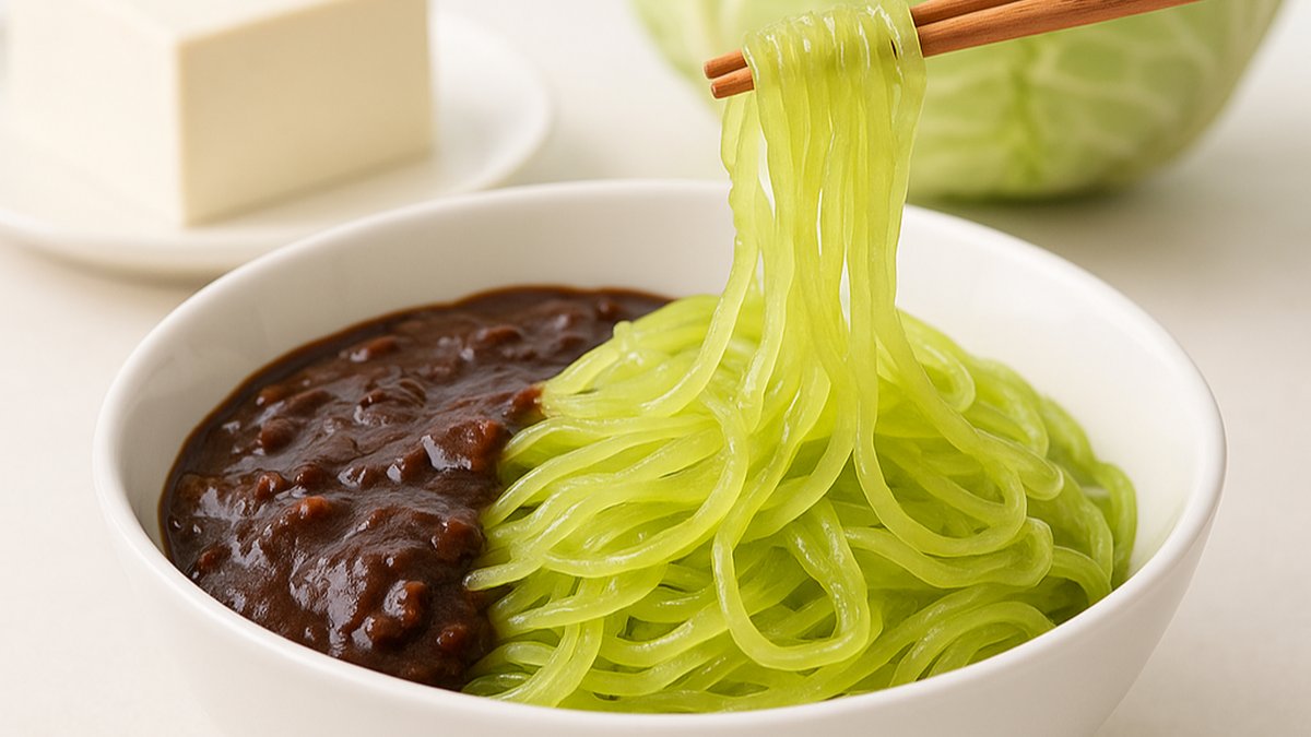 한 끼에 고작 23kcal! 삶지 않고 바로 먹는 양배추국수 패키지