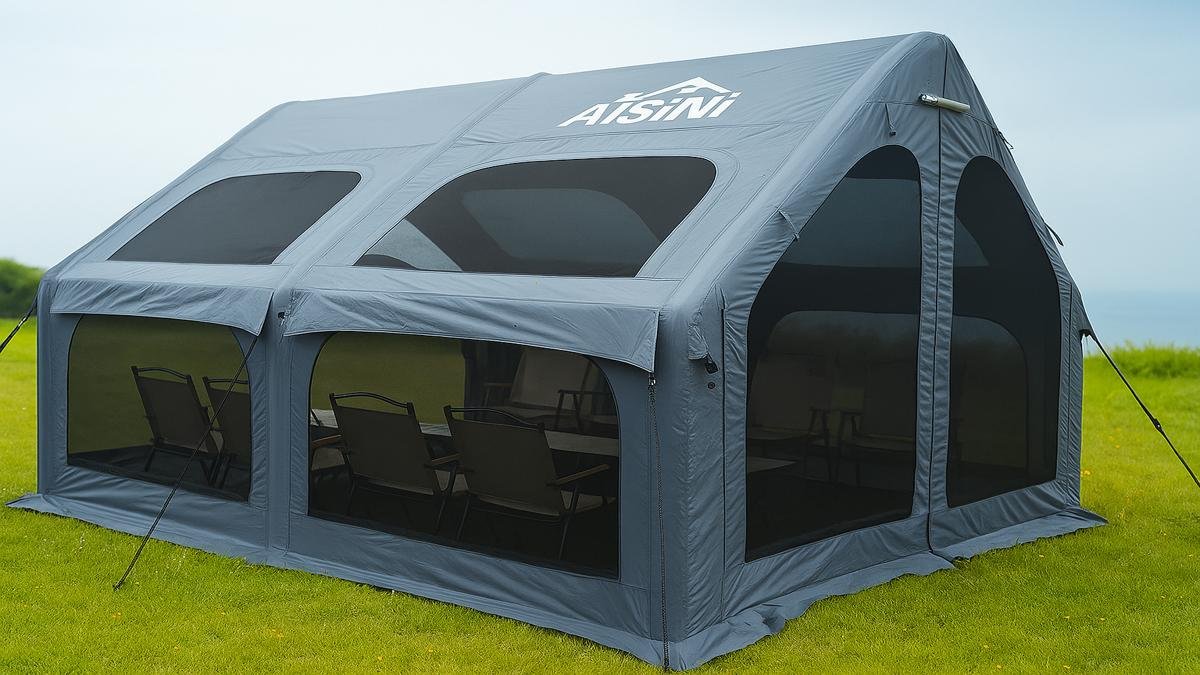 아이시니 와이드 에어 쉘터-펌핑만으로 펼쳐지는 360도 암막 차광 하우스