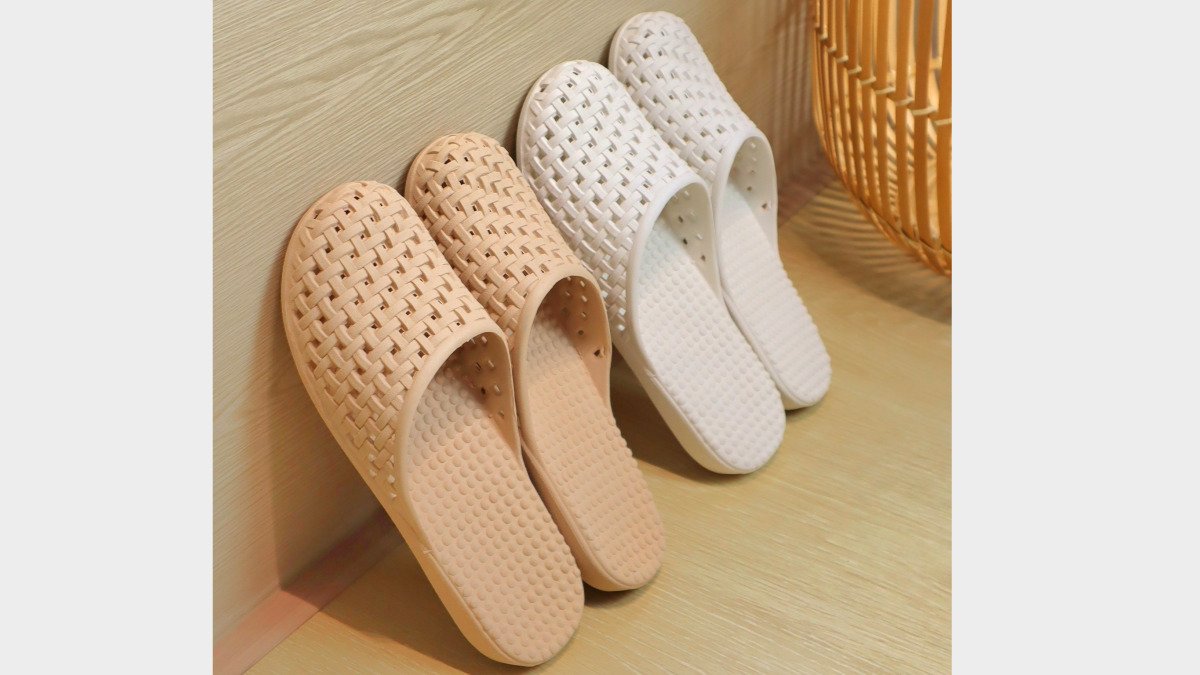 We no longer provide shared bathroom slippers. Women's Better Fit Bathroom Slippers 1+1
