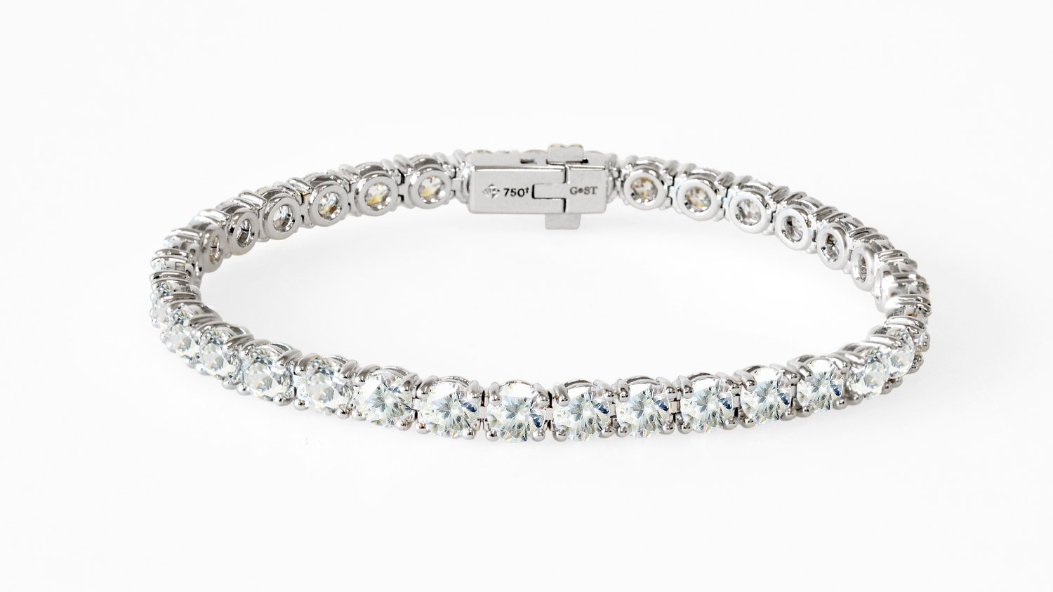 [120 million+] Eternal Radiance Real Diamond Tennis Bracelet 1/10 Price | 18K