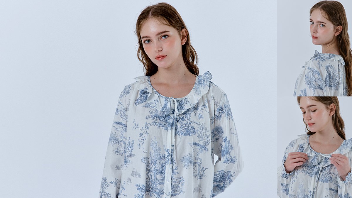 Comfortable yet stylish—the perfect way to unwind! Domestic production, Roe one-piece pajamas.