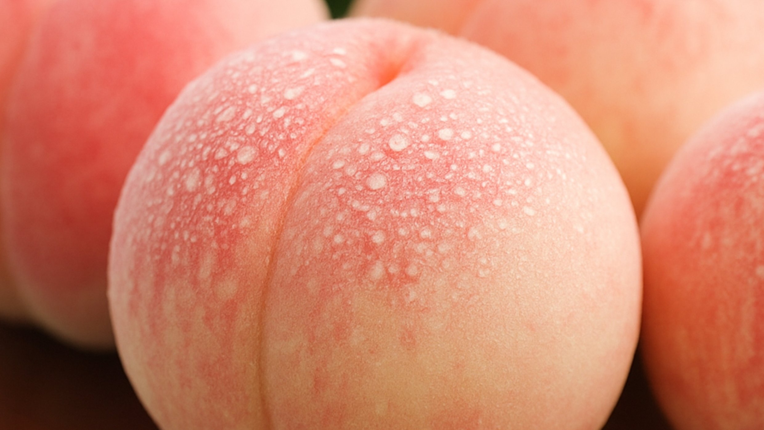 果肉紧实，连皮咬下的鲜嫩体验，桃子的全新标准！千日桃