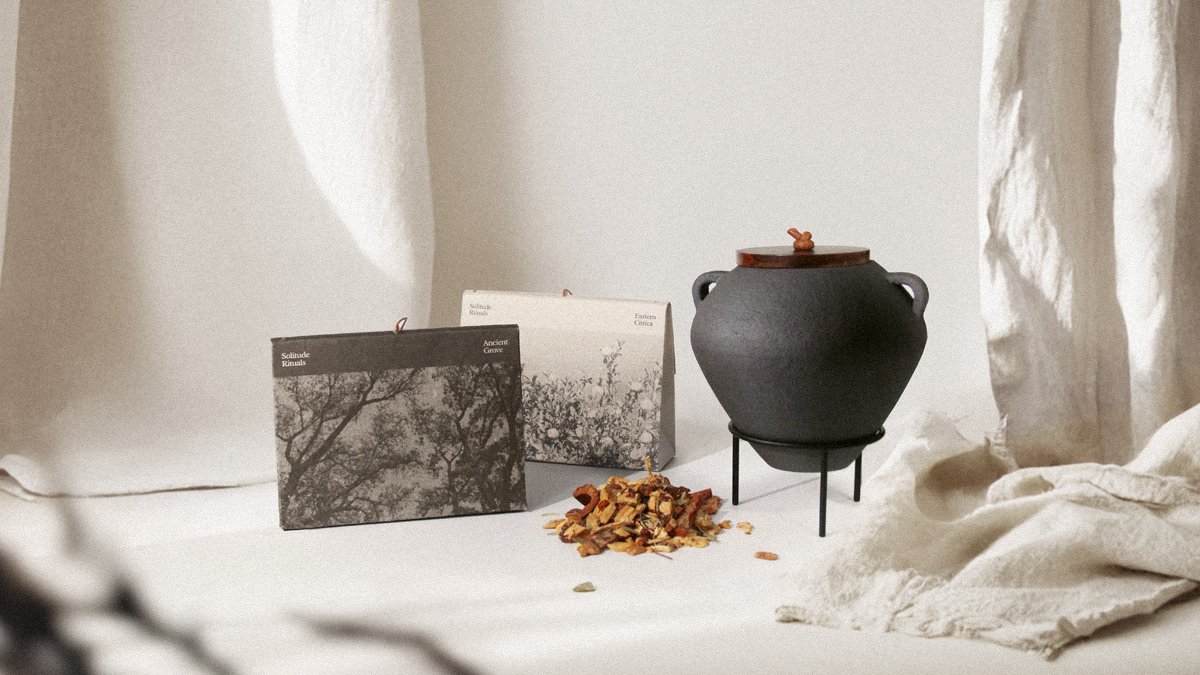 <韩国的原始美学>的仪式香氛，干草香囊 & 芳香盒