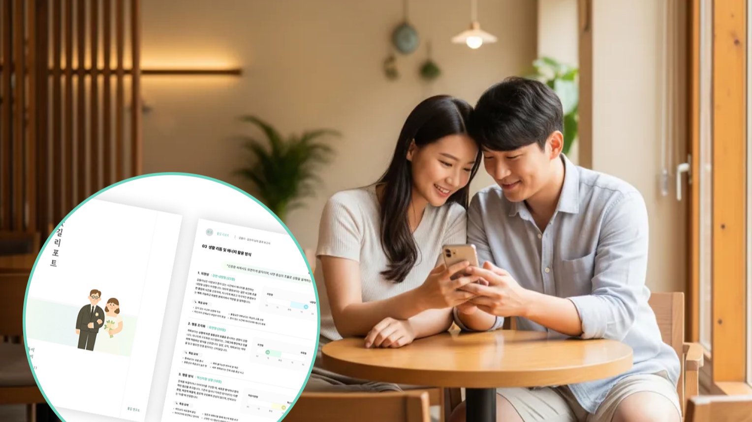 [연애 중인 커플을 위한 이색 심리 체험] 신혼생활 시뮬레이션 스토리북