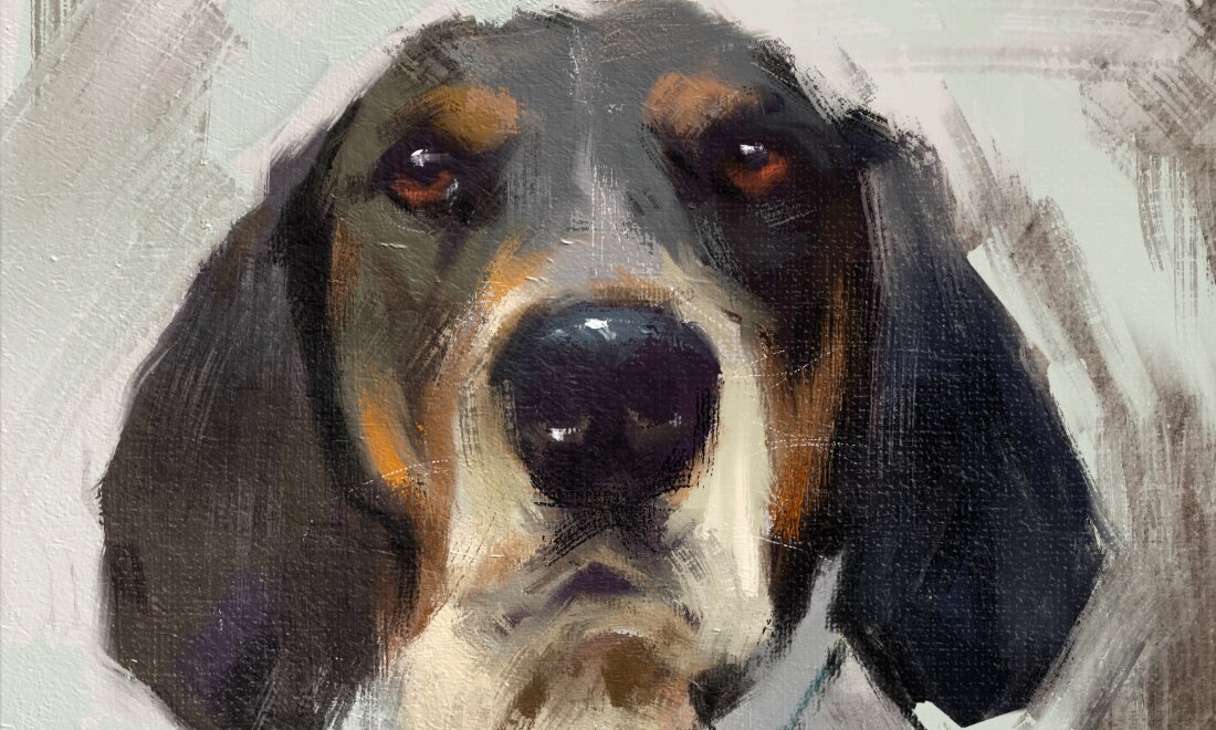 실제 페인트 브러시 그림