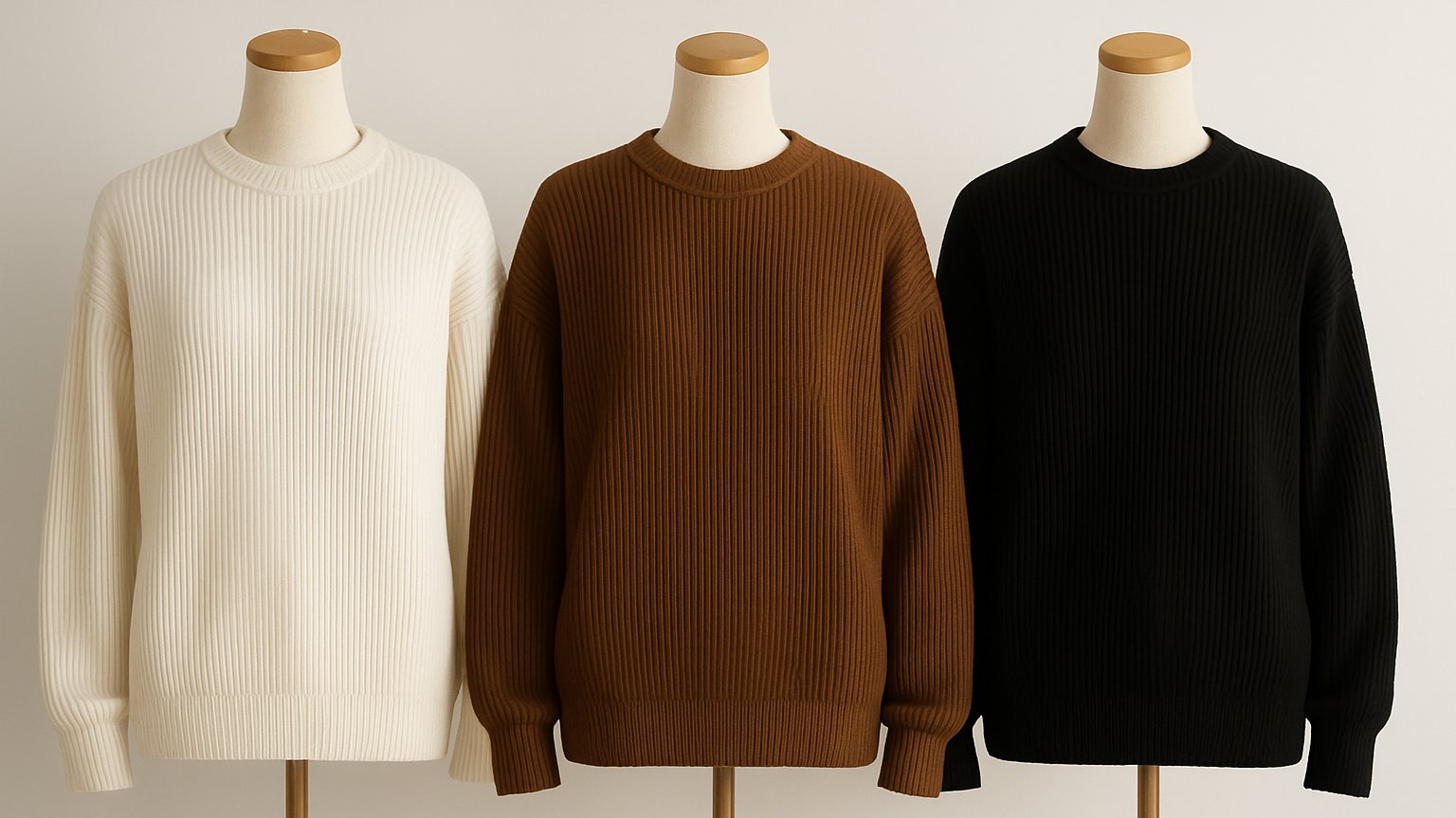 [针织衫/毛衣] 温暖奢华的羔羊毛宽松版型针织衫