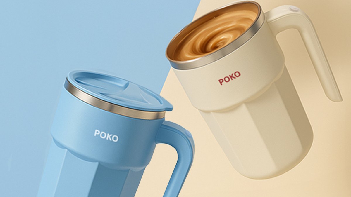 一万次搅拌，按一次按钮即可完成！电动马克杯摇摇杯 | POKO