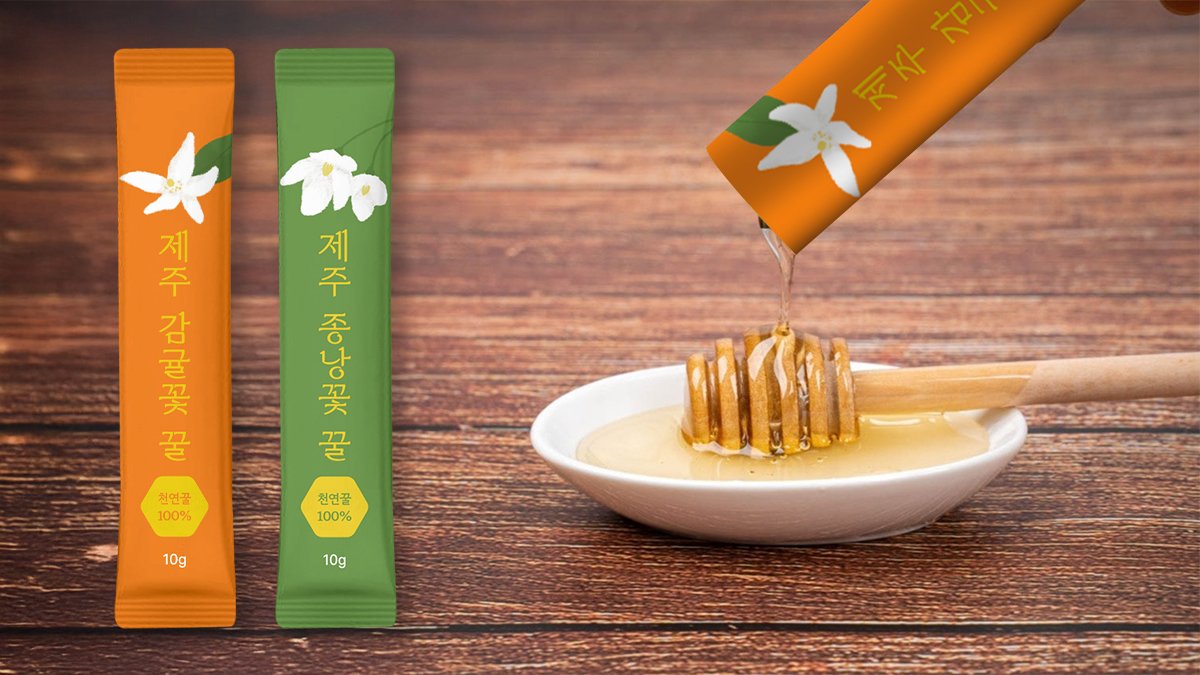 盛装济州之春，济州爱月一级天然100%柑橘花、枳花蜂蜜