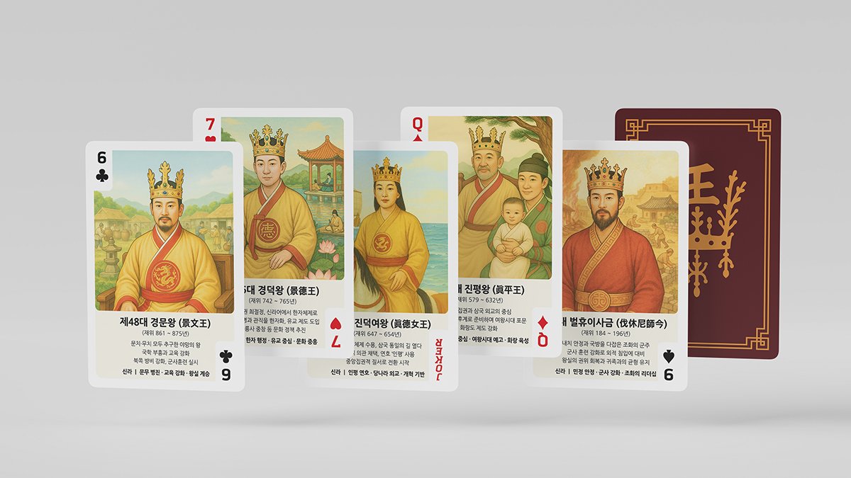 机の上に置きたい小さな歴史グッズ、新羅王トランプ