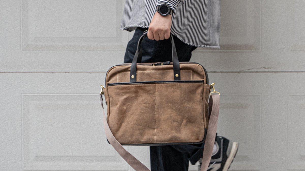 皮革工坊Heavitz精心制作的蜡帆布包 - YAWL公文包